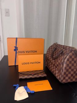LV Speedy 30 Damier Ebene + Wallet Original Receipt & Box