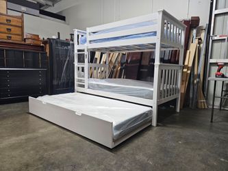 Twin Bunk Bed and trundle