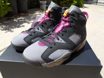Nike Air Jordan 6 Retro  Bordeaux Men's Size 8.5 Brand New 2021 Shoes Basketball Retro  Gray Black 