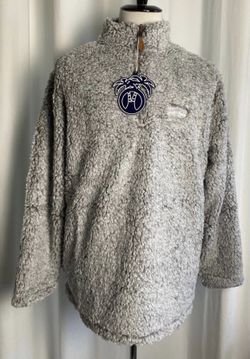 USA Palm Reversible Gray Sherpa Drift Large Sweater Brand New (Retail $199) NWT