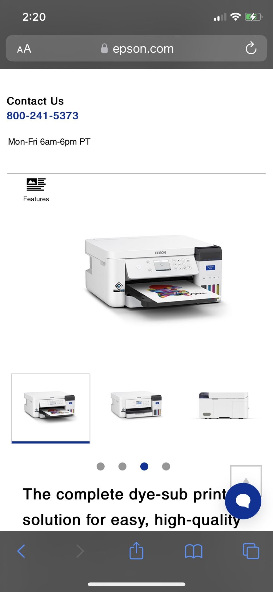 SureColor F170 Dye-Sublimation Printer