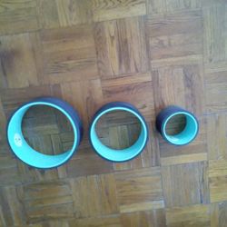 A Set Of 3 Chrip Wheels Cushion Top Mint Color YOGA WHEELS 
