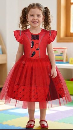 Girls size 5-6 Descendants Red Costume Dress