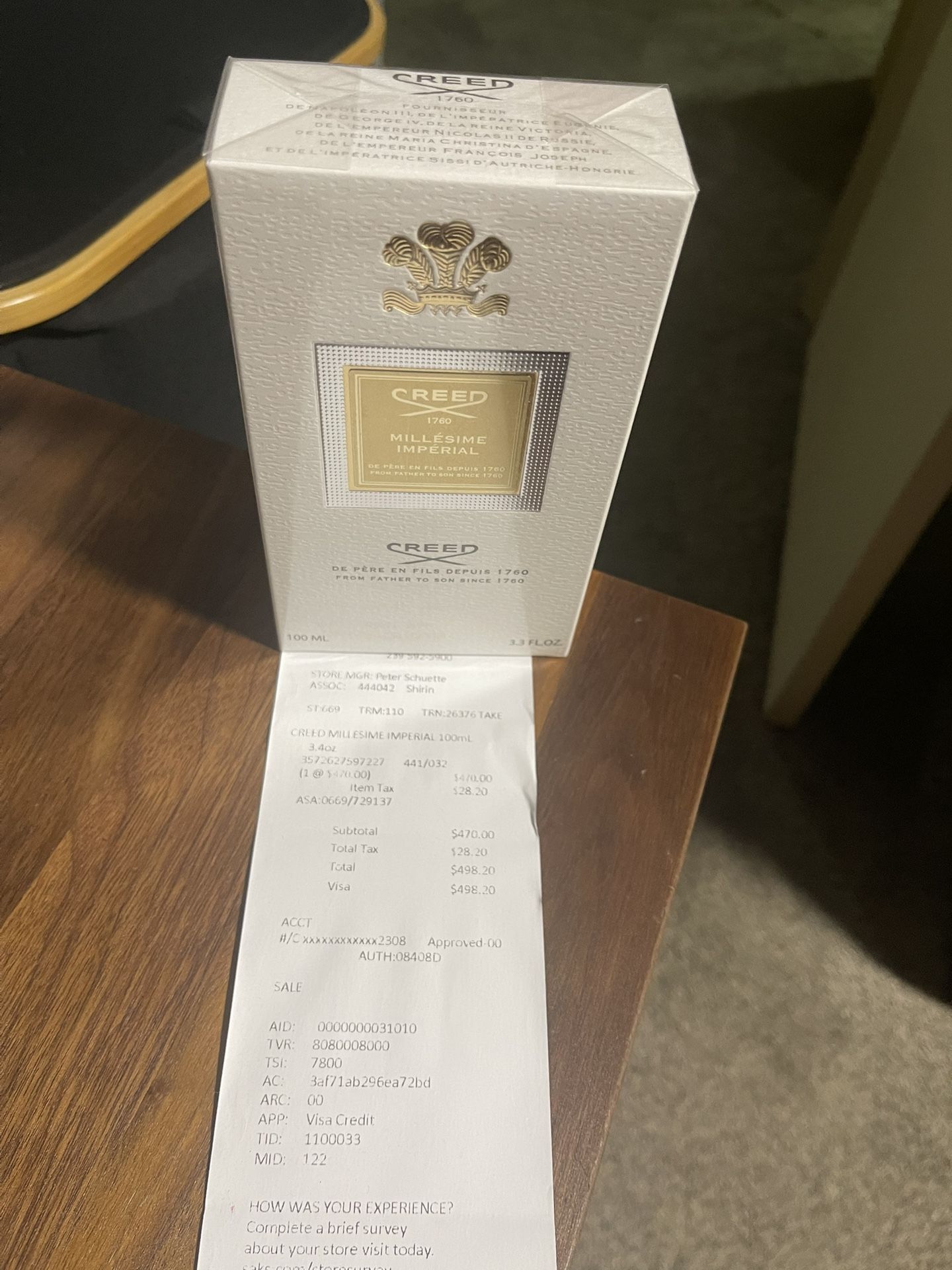 Creed Imperial With Receipt
