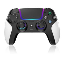 Wireless Controller for PS5 with RGB LED,TURBO, Dual Vibration, 6 Axis Gyro Sensor, Touchpad, Ergonomic for Playstation 5 Controller, Compatible with 