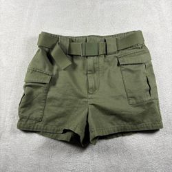 Aritzia TNA Supply Curtis Cargo Shorts Women’s M Utility Army Green Cotton #2300