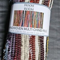 Chindi Rug Hand Woven 36'X60' Carpet Floor Mat Boho Rag Yoga Rug Room 2 Room NEW