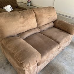 Nice Suede Loveseat Sofa