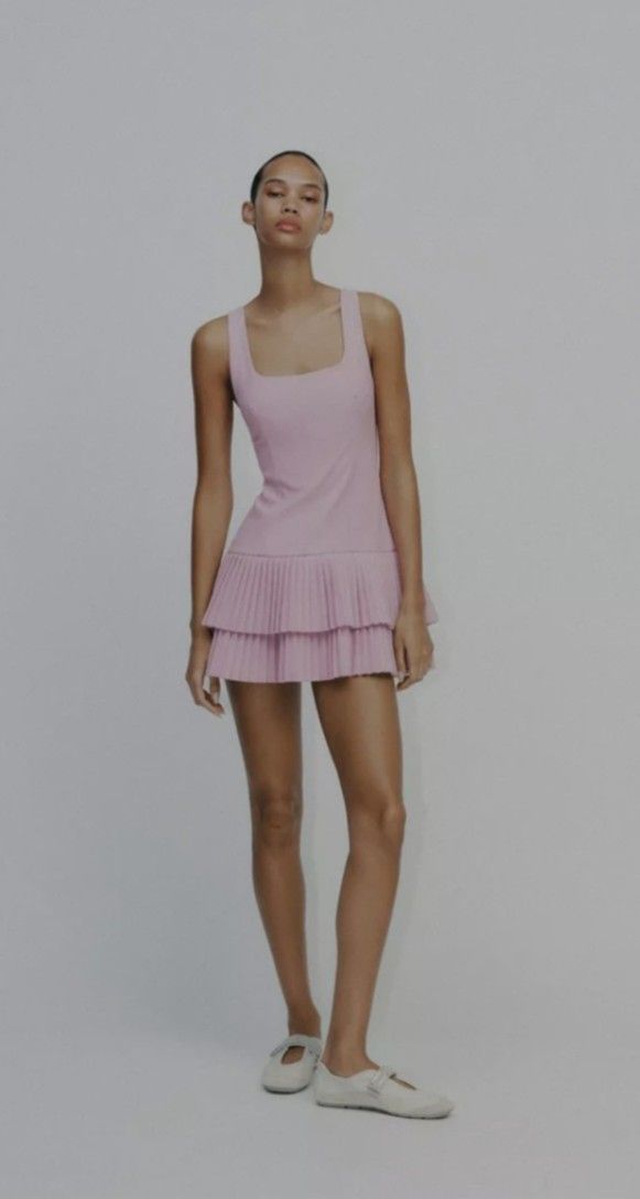 zara dusty pink dress Zara Gown with Cascading Glitter Tulle Skirt main image 0
