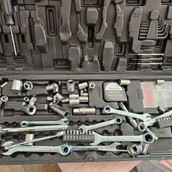 Tool Set In Broken Container, Mostly Wrenches, A Few Other Items, Very Nice