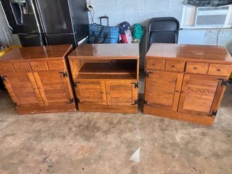 Wood Cabinet Furniture Set of 3