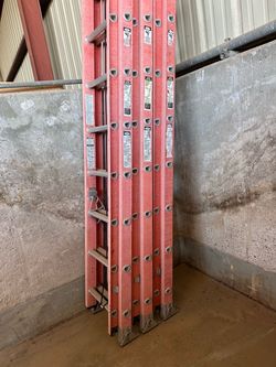Set of 3 Warner 24 foot aluminum extension ladder type II