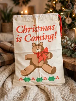 Vintage Christmas Canvas Tote Bag