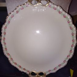 Antique Limoges 11" Round Serving Plate