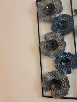 Metal Flower Wall Art Panel