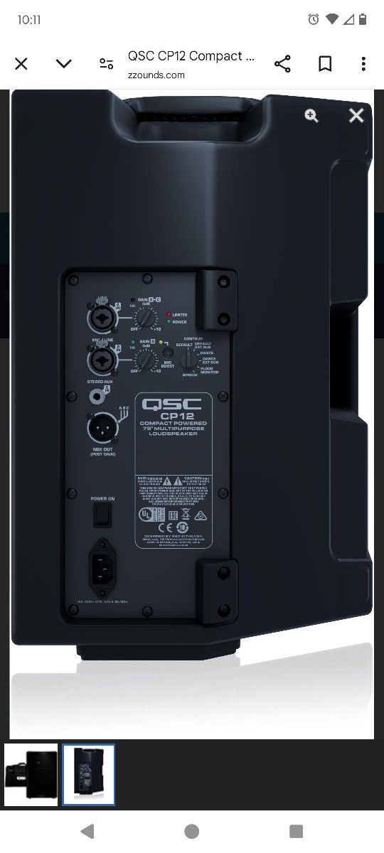 QSC CP12 with QSC Tote Bag and Stand