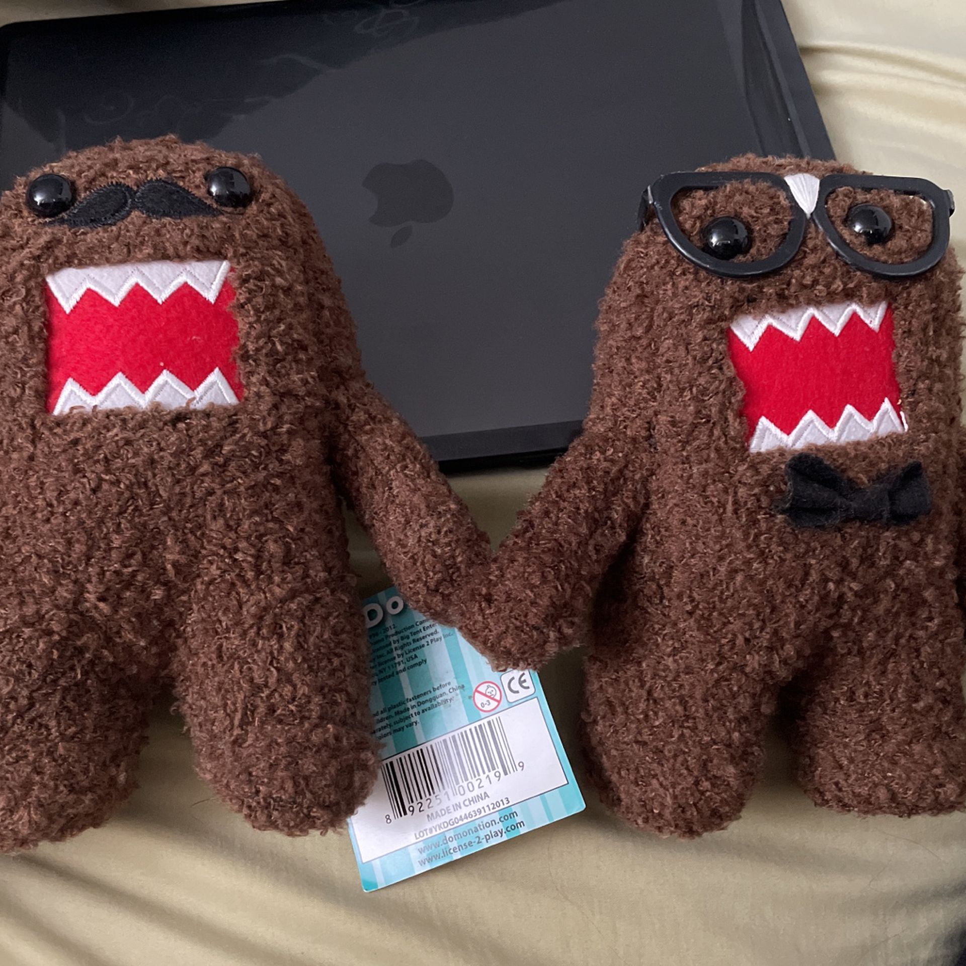 Bundle Of Two Domo Nerd And Stache 6” Plushies