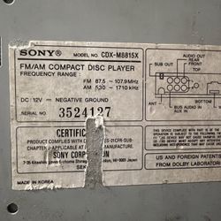 Pioneer and Sony car radio