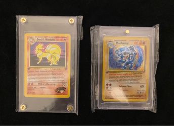 Pokemon TCG 1st Edition Holo Brock’s Ninetales and 1st Edition Holo Machamp