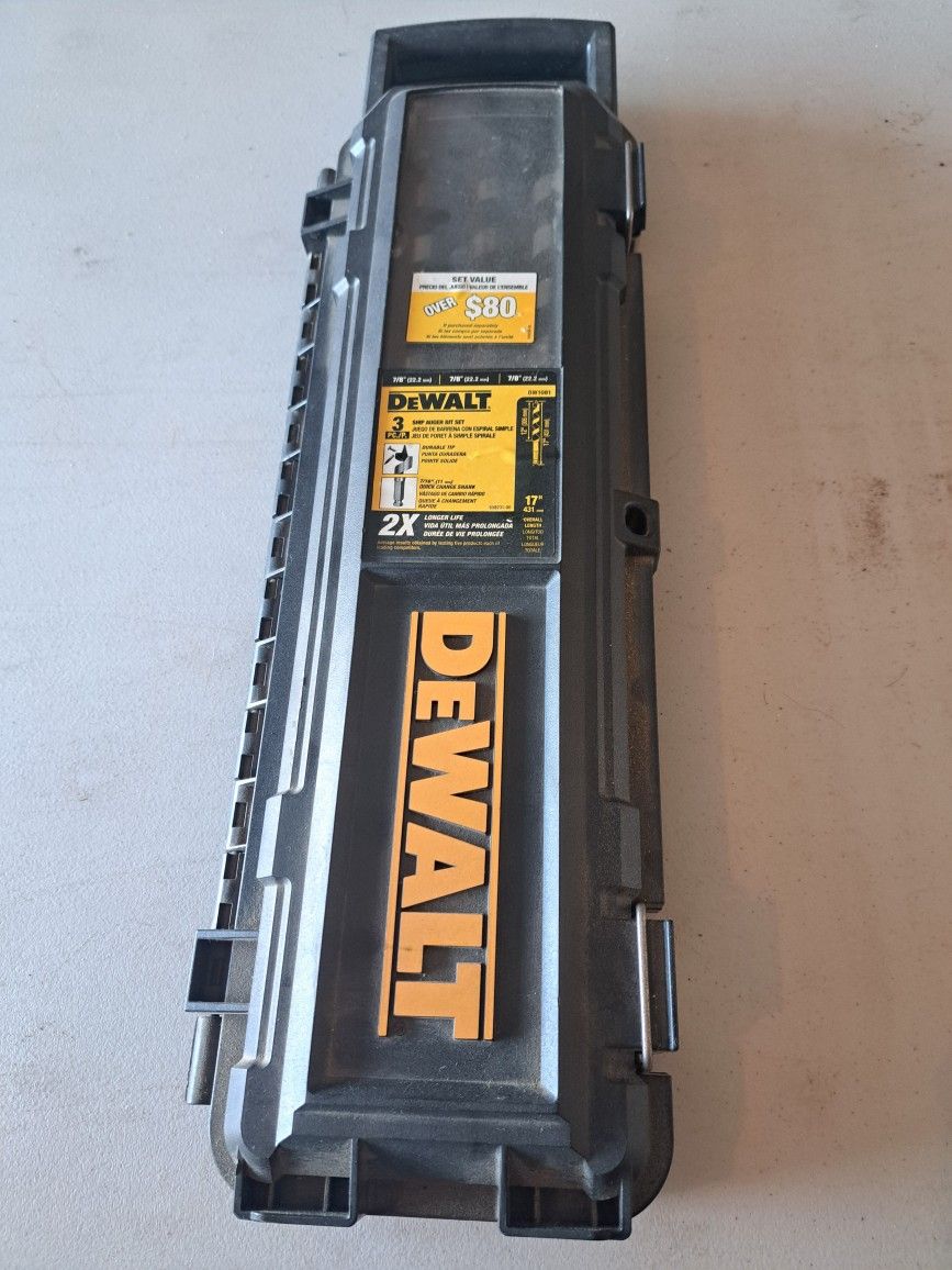 DEWALT 3 Ship Auger Bit Set In Case DW1081