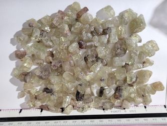 Over a half pound of natural Green Appetite Crystals know for promoting emotional healing, opening the heart chakra, and supporting physical well-bein