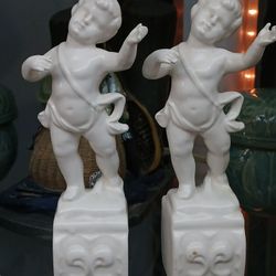 Porcelain Angels Pair