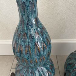 Vintage Turquoise Lamps 