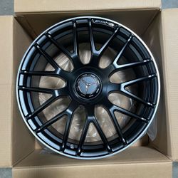 20” Staggered Matte Black Machined Lip Wheels 5x112 20x8.5 +36 20x9.5 +43 BMW Audi Mercedes