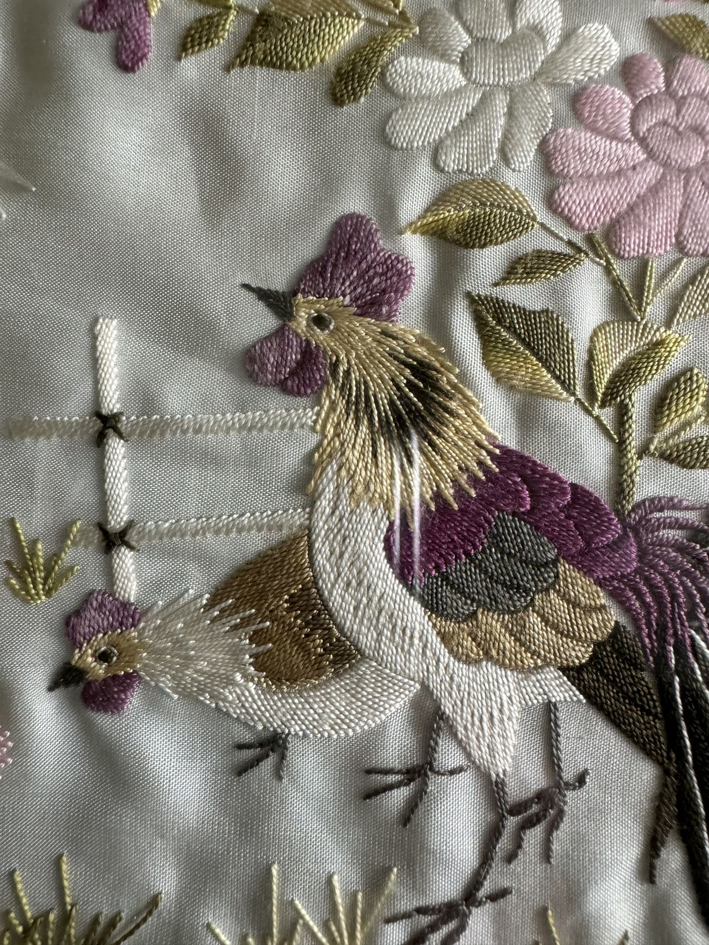 Framed Vintage Rooster Hanker Chief