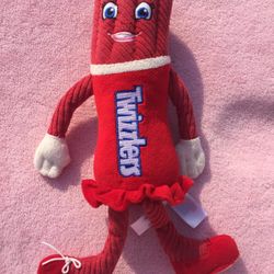 Twizzlers Licorice Taffy Candy Hersheys Park Prize Red Plush Doll Stuffed Figure