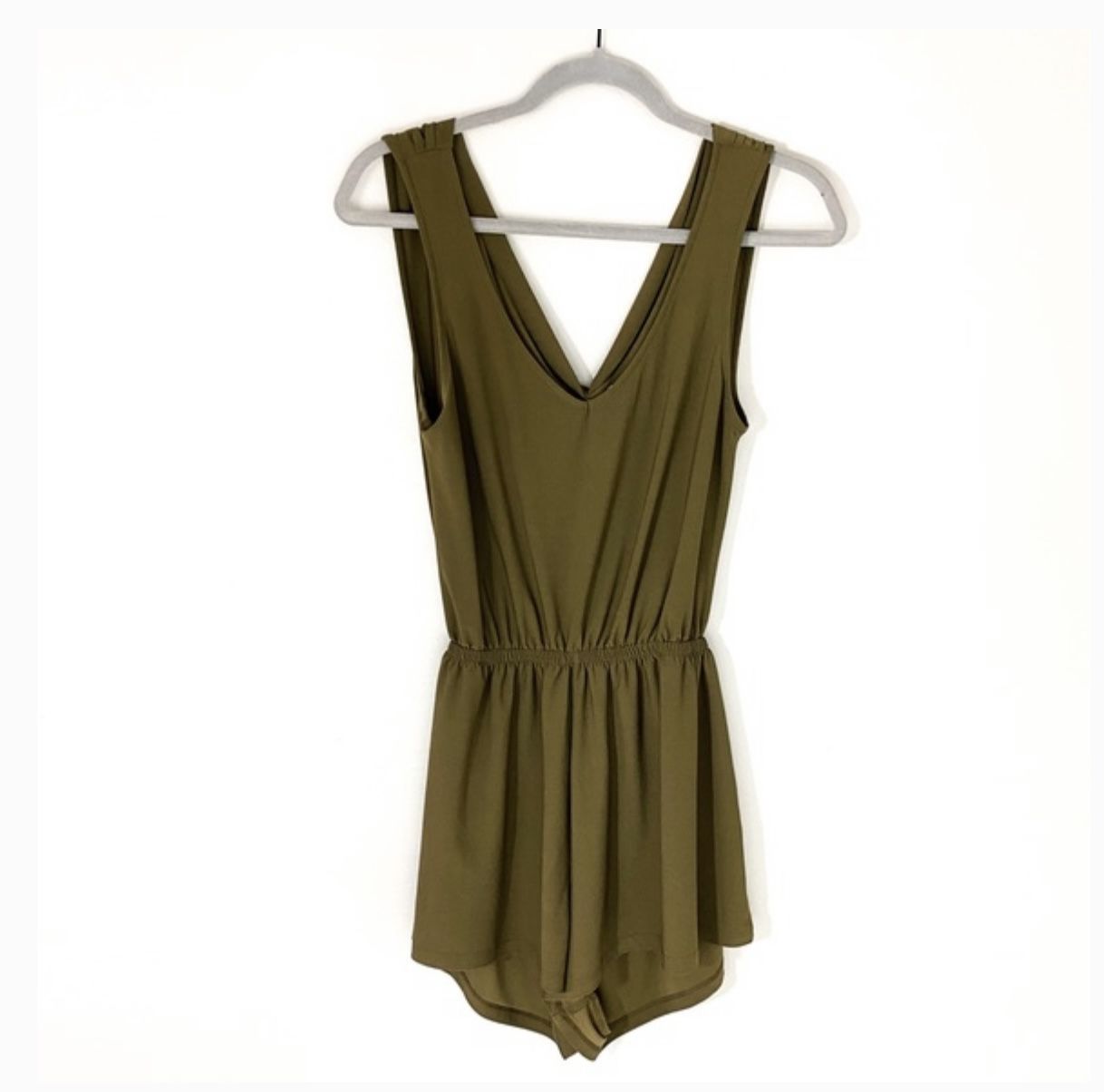 LEITH open back army green romper