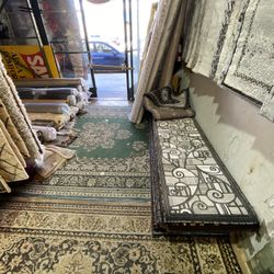 2x7 Area Rugs Carpet Rugs Runner Hallway Thick Colors Black Gray