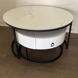 Brand New Round Coffee Table With Drawer 