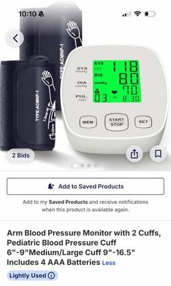 Arm Blood Pressure Monitor with 2 Cuffs