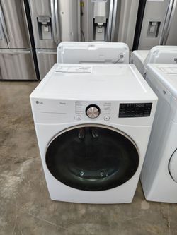 LG 7.4 cu ft Large Capacity Front Load Gas Dryer -White