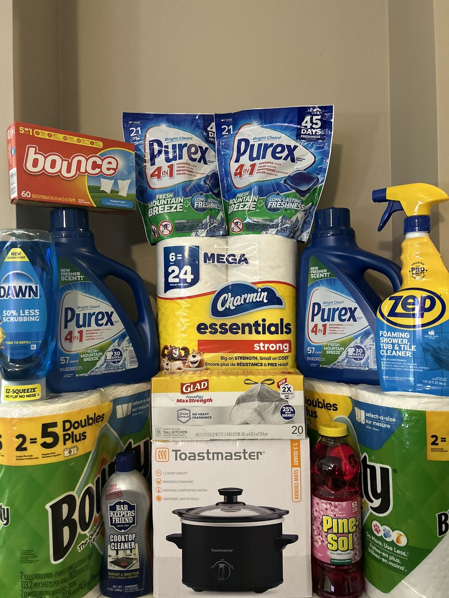 Household Bundle Purex/Bounty/Charmin