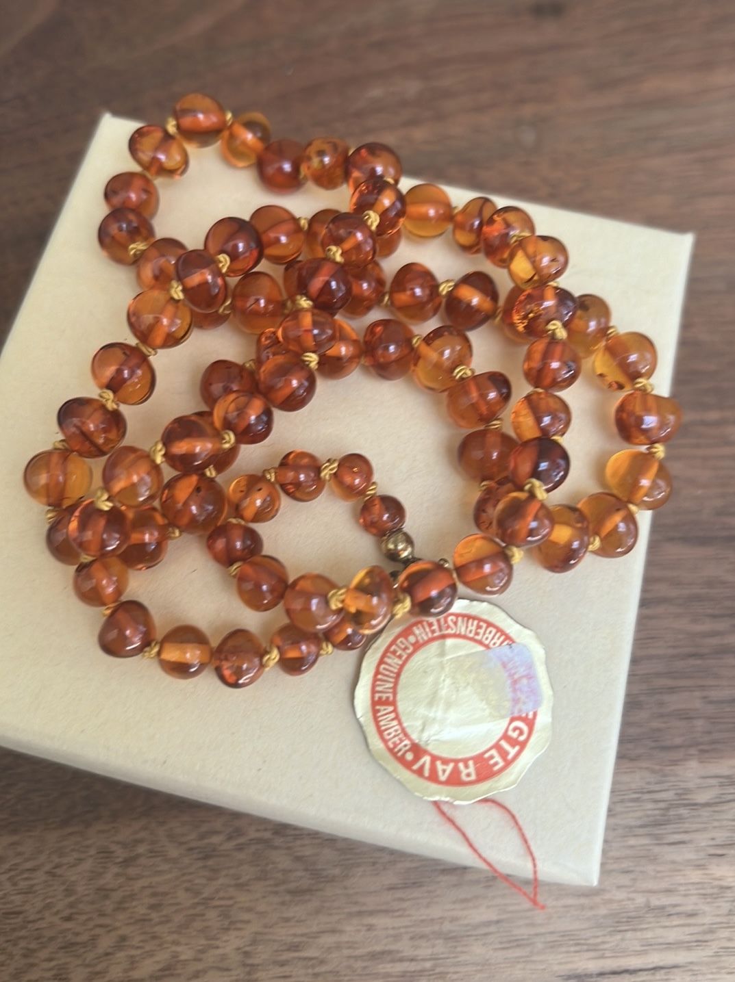Real Baltic Amber Beaded Necklace