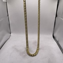14kt Gold Semi-Hollow Cuban Style Chain