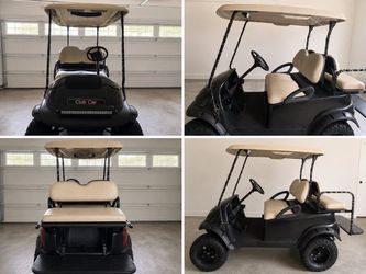 Club Car Golf Cart Black with Tan Seats