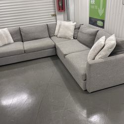 Free Delivery - Modern Grey Bassett Sectional Set