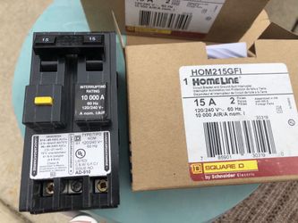 Two brand new home line 215 GFI 15 AMP two pole Square D. Pick up in Crownpoint Indiana. Cash only
