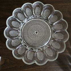 Deviled Egg Glass Serving Platter