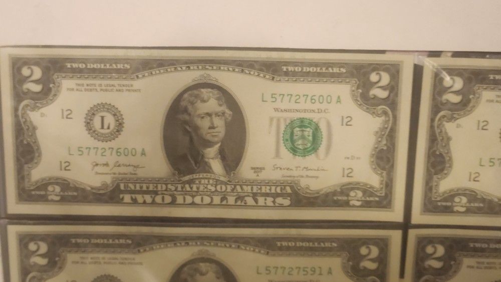 5 Consecutive 2 Dollar Bills For Sale In Clearwater FL OfferUp 5 Consecutive 2 Dollar Bills For Sale In Clearwater FL OfferUp