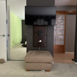 TV wall Mount With Shelves And Cable Management System
