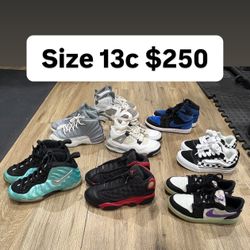 Jordan’s Nikes Vans All Size 13c Boys Or Girls 
