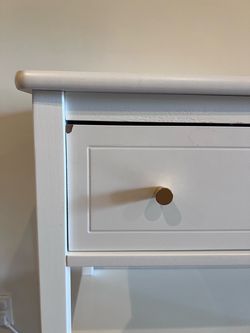 White diaper changer/console/toy storage