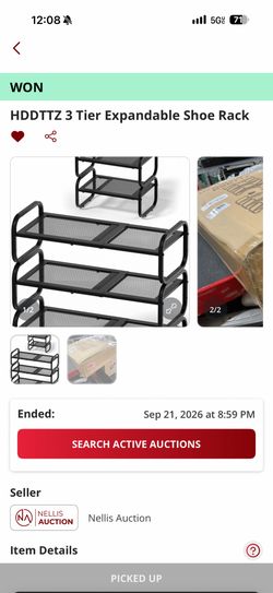 Expandable and stackable 3 metal shoe rack. Brand new in box!