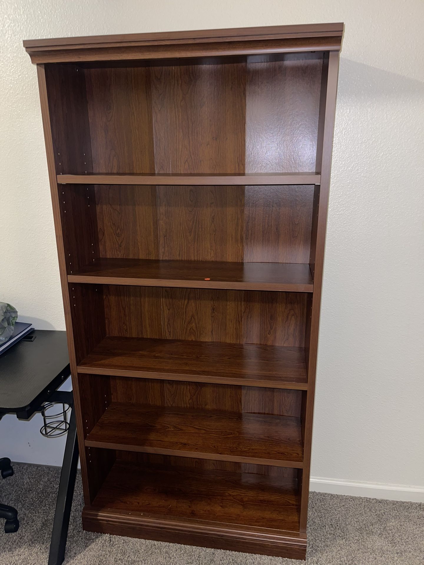 Tall Cherry Wood Bookshelf – Like New, Super Clean! 