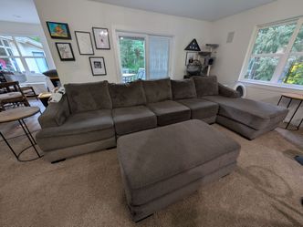 Free Huge grey sectional and ottoman