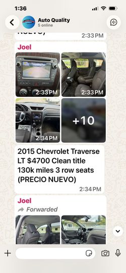 2015 Chevrolet traverse LT
